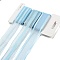 Polyester & Polycotton Ribbons Sets, for Bowknot Making, Gift Wrapping, Light Blue, 1 inch(25mm), 3 styles, about 3 Yards/Style, 9 Yards/Set