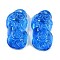 Spray Painted Imitation Jade Glass Beads, Blue, 30x15.5x8.5mm, Hole: 1.6mm