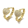 Rack Plating Brass Micro Pave Cubic Zirconia Hoop Earrings EJEW-R162-44G-1