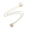 Brass Micro Pave Clear Cubic Zirconia Pendant Necklaces NJEW-R256-07-2