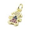 Brass Micro Pave Colorful Cubic Zirconia Pendants KK-H475-13G-02-2