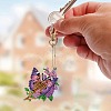 6Pcs Butterfly DIY Diamond Painting Keychain Kit PW-WG95088-01-3