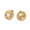 Ion Plating(IP) 304 Stainless Steel with ABS Imitation Pearl Stud Earrings for Women EJEW-N055-11G-2