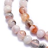 Natural Cherry Blossom Agate Beads Strands G-K310-C07-6mm-3