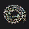 Electroplate Glass Beads Strands GLAA-Q105-01C-2