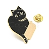 Cat Shape Enamel Pins JEWB-A017-01A-3