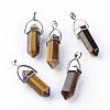 Natural Tiger Eye Double Terminated Pointed Pendants G-S240-11-2