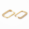 Rectangle Hoop Earrings for Girl Women X-EJEW-N099-002LG-NF-2