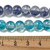 Transparent Crackle Baking Painted Glass Beads Strands DGLA-T003-01A-M-3