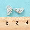 Rack Plating Brass Micro Pave Clear Cubic Zirconia Connector Charms KK-F864-06S-4