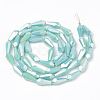 Electroplate Opaque Solid Color Glass Beads Strands EGLA-T008-12B-2