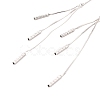 Rhodium Plated 925 Sterling Silver Long Ear Thread EJEW-P195-04P-2