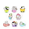 Round Paper Cat in Cup Cartoon Sticker Rolls X-PW-WG36611-01-4