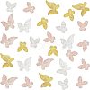 Olycraft 200Pcs Butterfly & Flower Alloy Cabochons MRMJ-OC0002-61-1