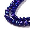 Electroplate Opaque Solid Color Glass Beads Strands EGLA-A034-P6mm-L12-3