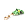 Saint Patrick's Day Glass Beaded Pendant Decorations HJEW-JM00776-5