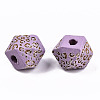 Painted Natural Wood Beads WOOD-T021-51A-07-2