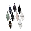 Natural & Synthetic Mixed Gemstone Pointed Pendants G-F763-04P-1