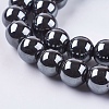 Non-Magnetic Synthetic Hematite Beads Strands X-G-H1624-10mm-3-3