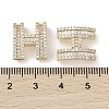 Brass Micro Pave Clear Cubic Zirconia Beads KK-G491-32G-3