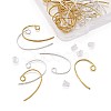Brass Earring Hooks STER-TA0001-02-4