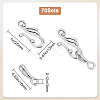 SUNNYCLUE 70Pcs Tibetan Style Alloy Hook and Eye Clasps FIND-SC0008-05-2