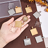 Unicraftale DIY Blank Square Pendant Making Kit DIY-UN0005-45-4