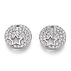 Rhodium Plated 925 Sterling Silver Micro Pave Cubic Zirconia Charms STER-T004-65P-2