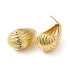 Rack Plating Brass Shell Shape Stud Earrings for Women EJEW-Z019-20G-2