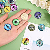 CHGCRAFT 30Pcs 15 Colors Luminous Self Adhesive Glass Eyes Cabochons DIY-CA0006-27B-3