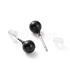 Alloy Round Ball Stud Earrings with Steel Pin for Women EJEW-E143-01A-2