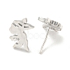 Rack Plated Cupid Angel Brass Stud Earrings for Women EJEW-Z048-05P-2