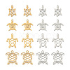 PandaHall Jewelry 16Pcs 8 Style 201 Stainless Steel Filigree Joiners Links & Pendants STAS-PJ0001-37-1