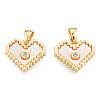 Natural Freshwater Shell Charms KK-N233-414-3