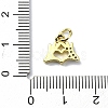Heart Theme Brass Micro Pave Cubic Zirconia Charms KK-H475-56G-02-3