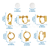 Brass Clip-on Earrings Findings KK-TA0007-66-11