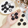 Nbeads 20Pcs Cloth with Aluminum Base Buttons BUTT-NB0001-77D-3