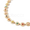 Colorful Enamel Flower Link Chain Necklace NJEW-JN04233-2