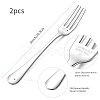 Globleland 1 Set 2Pcs 304 Stainless Steel Fork AJEW-GL0001-19-066-2