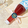 Brass Wax Seal Stamp with Rosewood Handle AJEW-WH0412-0025-5