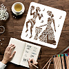 Large Plastic Reusable Drawing Painting Stencils Templates DIY-WH0172-788-3