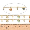 Rack Plating Brass Bar Link Chains CHC-A007-16KCG-1