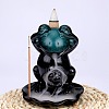 Ceramic Decorations Lotus Frog Flowback Incense Stove Ceramic Incense Stove Decorations Gift JX843A-1