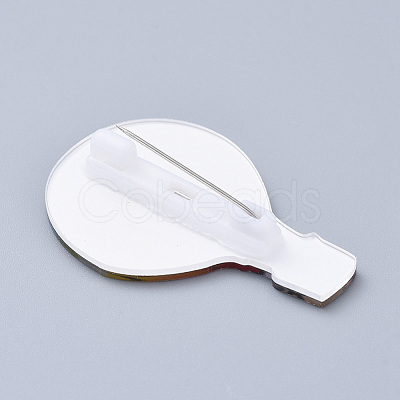 Acrylic Safety Brooches JEWB-D006-B12-1