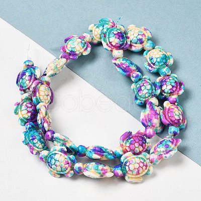 Synthetic Turquoise Dyed Beads Strands X-G-P507-05C-1