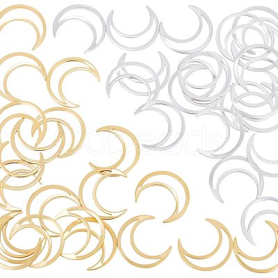 HOBBIESAY 40Pcs 2 Colors Brass Linking Rings KK-HY0001-26-1