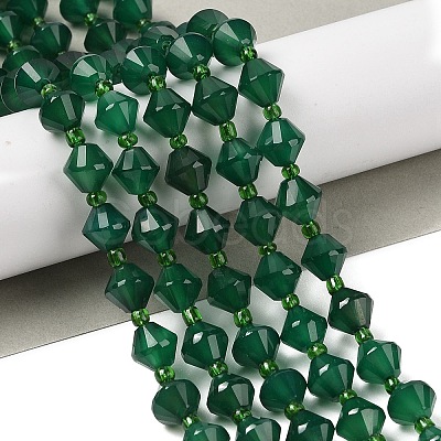 Natural Green Onyx Agate Beads Strands G-NH0001-F01-01A-1