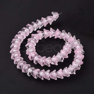 Transparent Glass Beads Strands LAMP-H061-01C-01-1