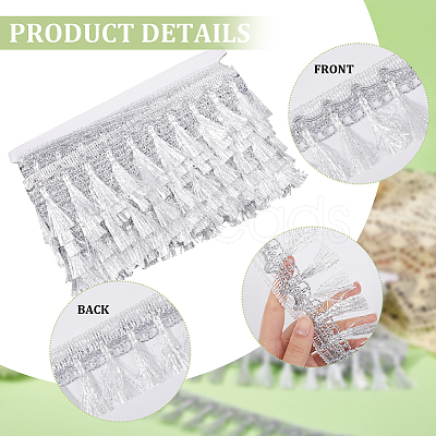 12M Filigree Polyester Lace Fringe Trim OCOR-WH0089-12B-1