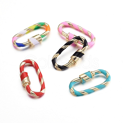 Brass Screw Carabiner Lock Charms KK-S338-25-1